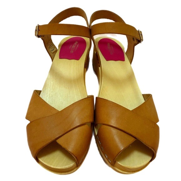 Swedish Hasbeens Cross Strap Sandals – Size 38 – Never Worn - Picture 1 of 9